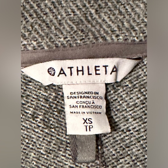 Athleta Stroll Fleece Full Zip Jacket Zip Pockets Seaming Heather Gray Size XS - Picture 6 of 8